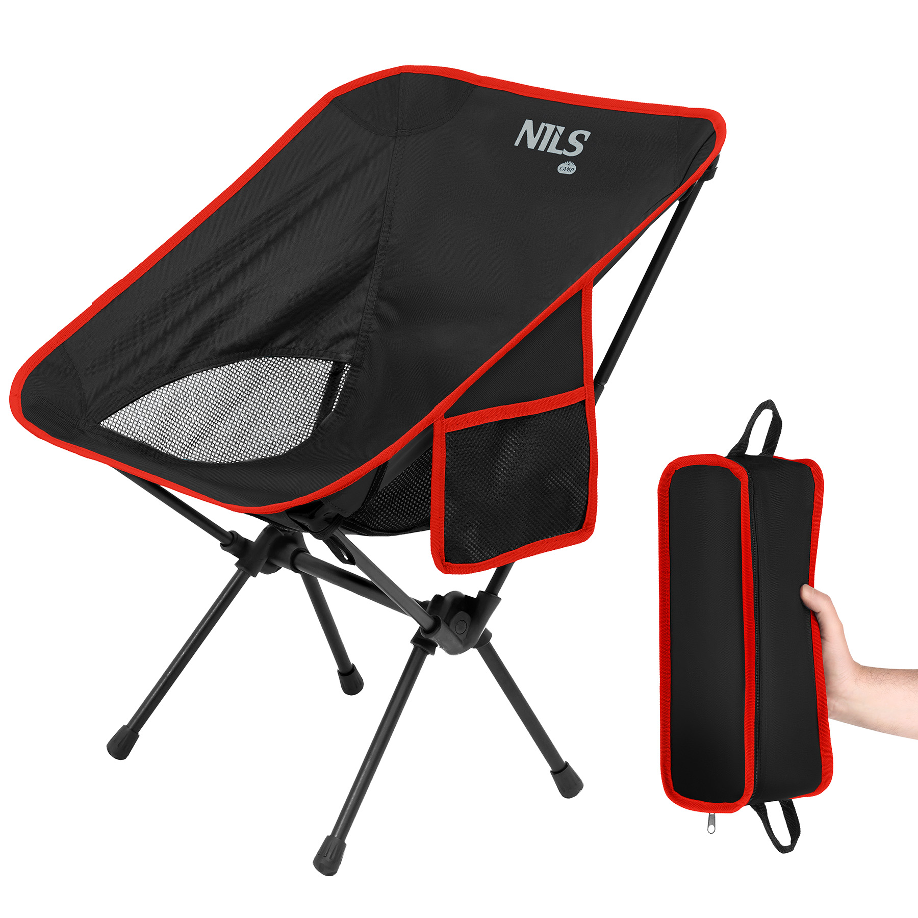 
                                KRZESŁO SKŁADANE ULTRALIGHT CZARNE NILS CAMP NC3320
                                