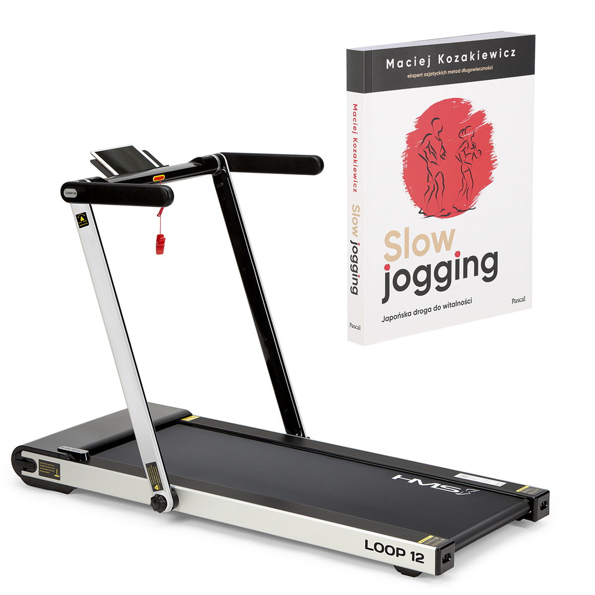 
                                ZESTAW LOOP12 MULTI GRAY BIEŻNIA ELEKTRYCZNA Z BIURKIEM HMS+KSIĄŻKA SLOW JOGGING
                                