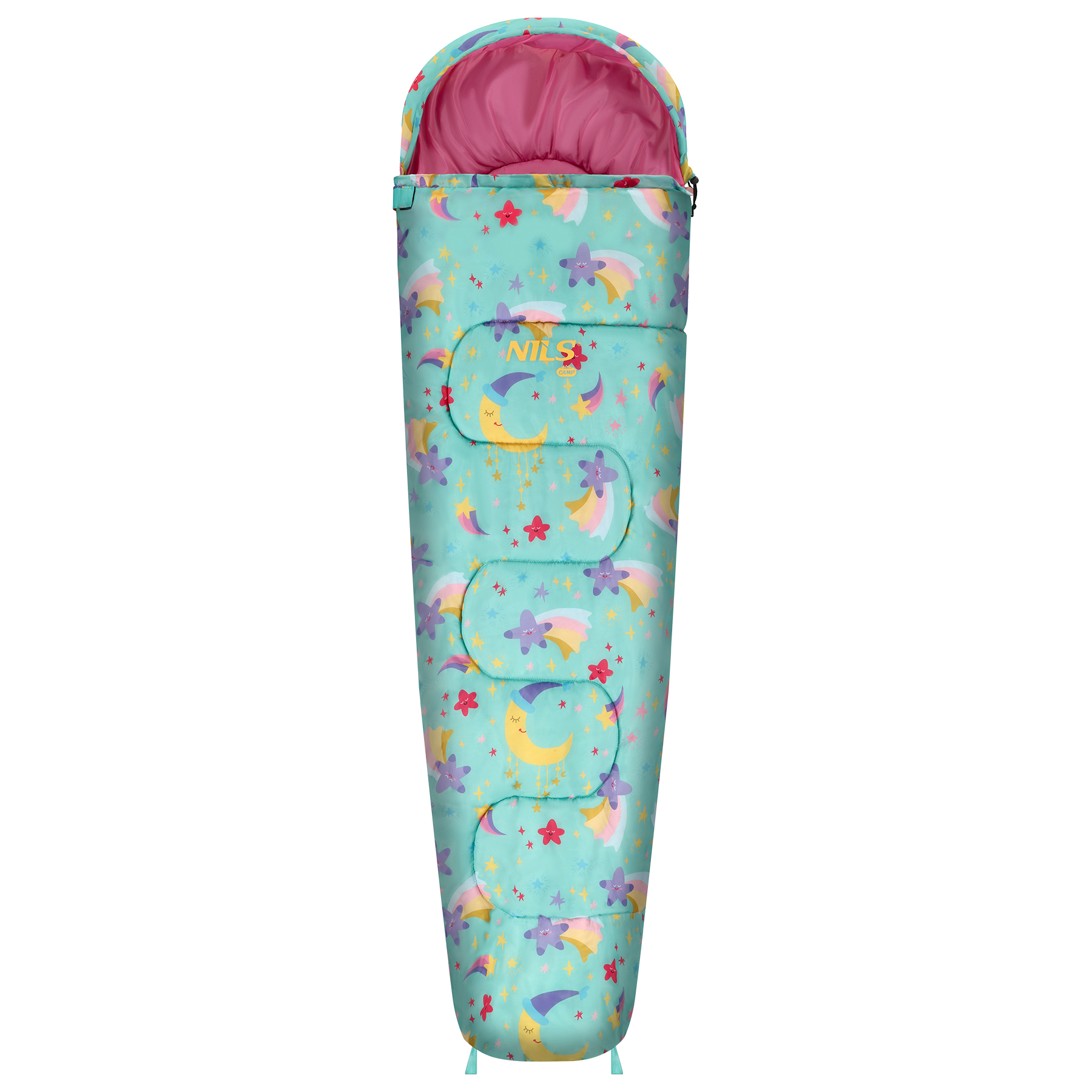 
                                Śpiwór dziecięcy NILS CAMP NC3201 STARS – lekki, ciepły i wygodny
                                